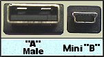 (94-3996) USB ''A'' Plug to USB Mini ''B'' Plug - Version 2.0 - 6 ft.